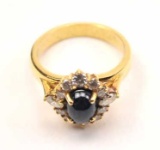 20HW-29 BLK SAPPHIRE & DIAMOND