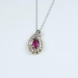 20CAI-44 RUBY & DIAMOND PENDANT
