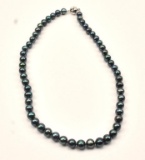 20RPS-8 BLACK PEARL NECKLACE