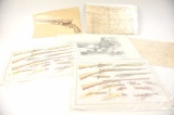 20HI-104 LOT OF 6 PRINTS FIREARM SCHEMATICS
