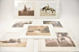 20HI-102 LOT OF SEVEN MATTED COWBOY PHOTOS HARTUNG