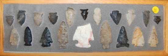20 Field Found Arrowheads from Ashland Co., Ohio.  Largest is 3".