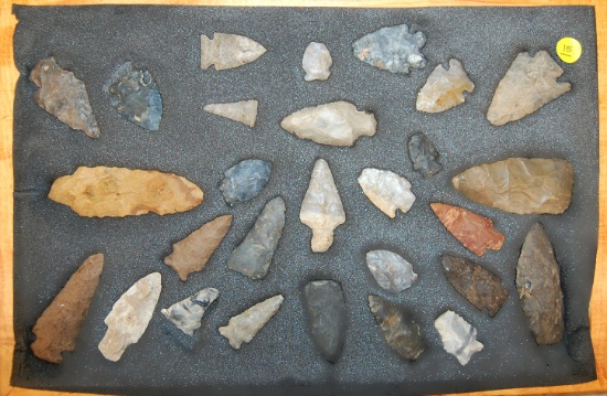 28 Field Found Arrowheads found in Ashland Co., Ohio.  Largest is 4 1/2".