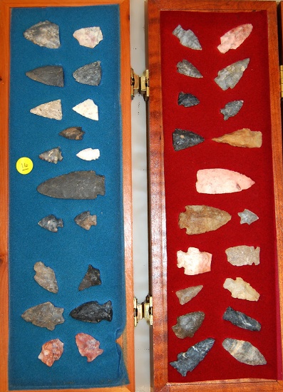 37 Assorted Field Found Arrowheads from Ashland Co., Ohio.  Largest is 3".