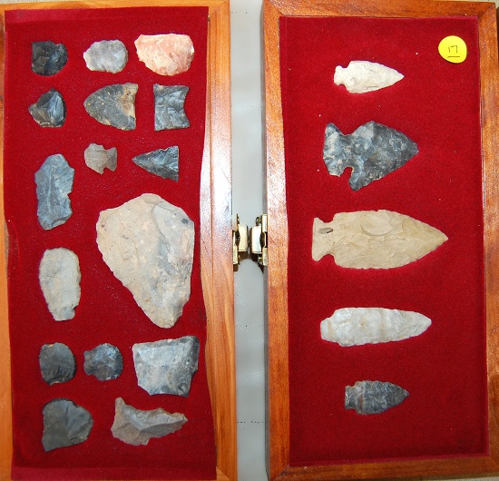 21 Field Found Flint Artifacts found in Ashland Co., Ohio.  Largest is 3 3/8".