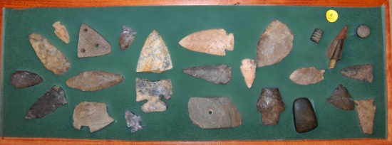 22 Assorted Field Found Flint Artifacts found in Ashland Co., Ohio.  Largest is 3 1/4".
