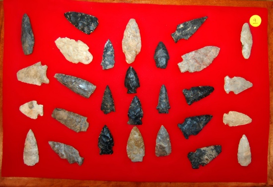 28 Field Found Arrowheads found in Ashland Co., Ohio.  Largest is 2 7/8".