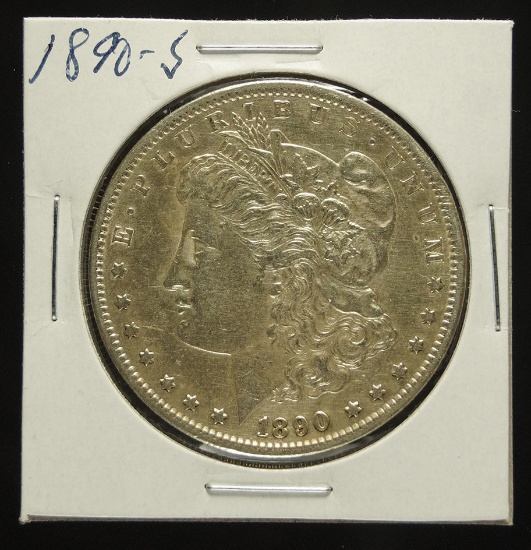1890-S Morgan Silver Dollar XF Details