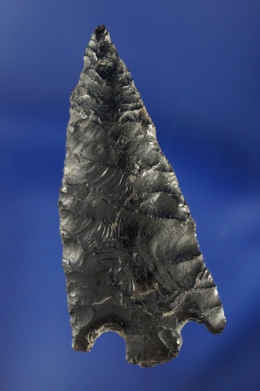 1 11/16" Obsidian Cornernotch found in California.