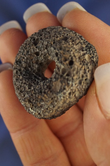 1 1/2" Lava Rock Bead found in Arizona. Ex. Dr. Thomas Collection.