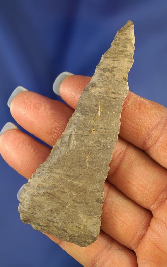 3 5/8" Dover Flint Cobbs Triangular that is nicely beveled found in Trigg Co. Kentucky.