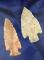 Pair of Woodland Arrowheads found in the Fairfield/Licking Co., Ohio area. Largest is 3 3/8