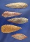 Set of 5 very nice African Neolithic leaf blades - Northern Sahara desert region. Largest is 2 3/8