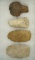 Set of 4 Flint Celts and Hoes found in the Midwest. Largest is 4 1/4