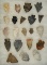 Set of 21 assorted Arrowheads found in Ohio. Largest is 1 3/8