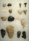 Group of assorted Flint Tools found in Ohio including Knives, Scrapers, Drills. Largest is 3 1/8