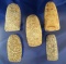 Set of 5 African Neolithic Hardstone Celts, largest is 3 1/2