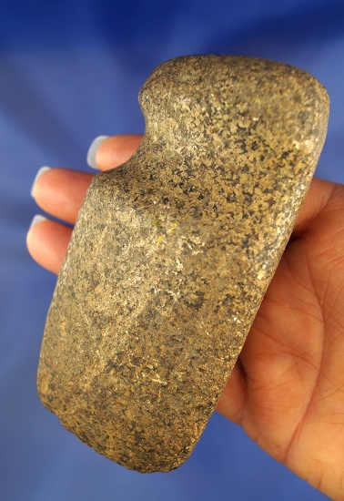 Well styled 4 3/4" Long 3/4 Grooved Hardstone Axe found near Kirkersville, Ohio.