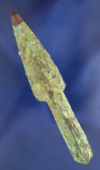 4 1/2" Old Copper Culture Socketed Spear found in Jasper Co., Indiana.