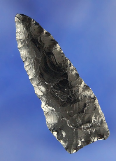 2 1/16" Pentagonal Obsidian Knife found in the Great Basin area of Oregon. Ex. Bill Peterson.