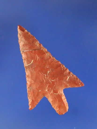 1 1/4" Wallula Gap made from Red Jasper. Found on the Decker site, Sauvies Island. Ex. Devine.