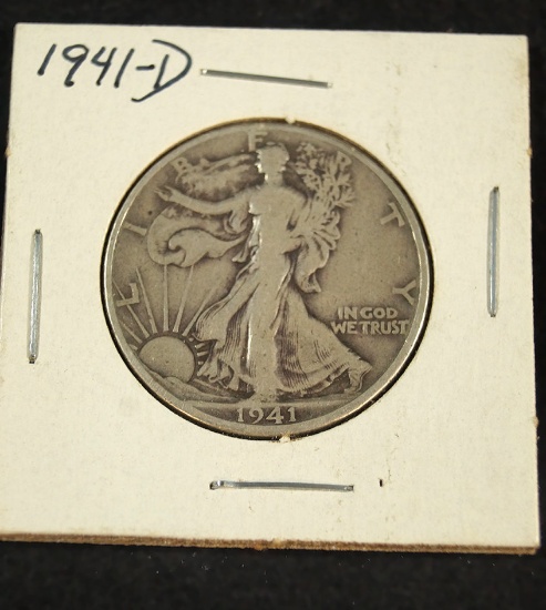 1941-D Silver Liberty Half Dollar.