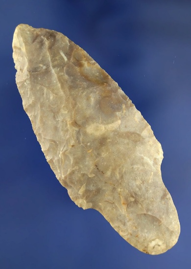 3 9/16" Adena made from Coshocton Flint found in Mercer Co.,  Ohio.