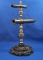 Goffering iron, double, European, brass finial, about 1850, Ht 13