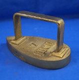 European round back iron, all brass, 