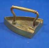 Unique brass flat iron ashtray, 
