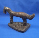 Creature iron, strong casting, traces of original brownish paint, 3 lbs, very scarce, Ht 5 1/4