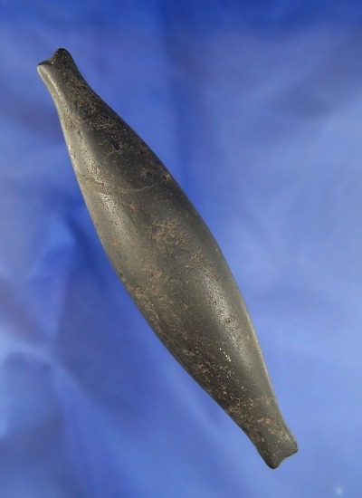 Rare style 6" Notched End Hardstone Charmstone found in California.