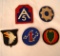 Set of 5 U.S. WWII Patches.