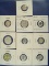 10 Different Siam China 19th Century Porcelain Gaming Tokens