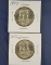 1957 and 1957-D Franklin Half Dollars BU