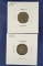 1865 and 1866 Three Cent Nickels VF Details