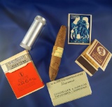 WWII German Cigar, Matches, Lighter, and Cigarette Papers.