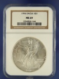 1994 American Silver Eagle Certified MS 69 by NGC