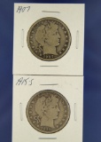 1907 and 1914-S Barber Half Dollars G+-VG