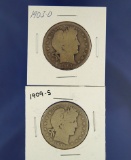 1903-O and 1909-S Barber Half Dollars AG-G