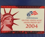 2004 Silver Proof Set in Original Box With COA