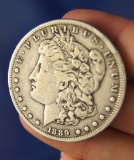 1889 Morgan Carson City Silver Dollar - Fine condition