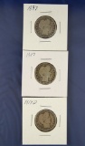 1897, 1907 and 1914-D Barber Quarters AG-G