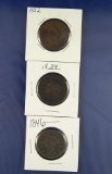 1832, 1834 and 1846 US Large Cents G-VF Details