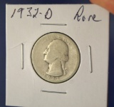 1932-D Washington Silver Quarter AG Key Date