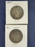 1899-O and 1901 Barber Half Dollars G Details