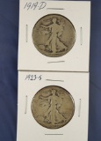 1919-D and 1923-S Walking Liberty Half Dollars AG-G