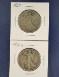 1920 and 1920-S Walking Liberty Half Dollars G-VG