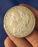 1884 Morgan Carson City Silver Dollar - AU condition