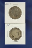 1903-S and 1911 Barber Half Dollars G-VG Details